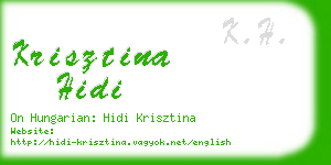 krisztina hidi business card